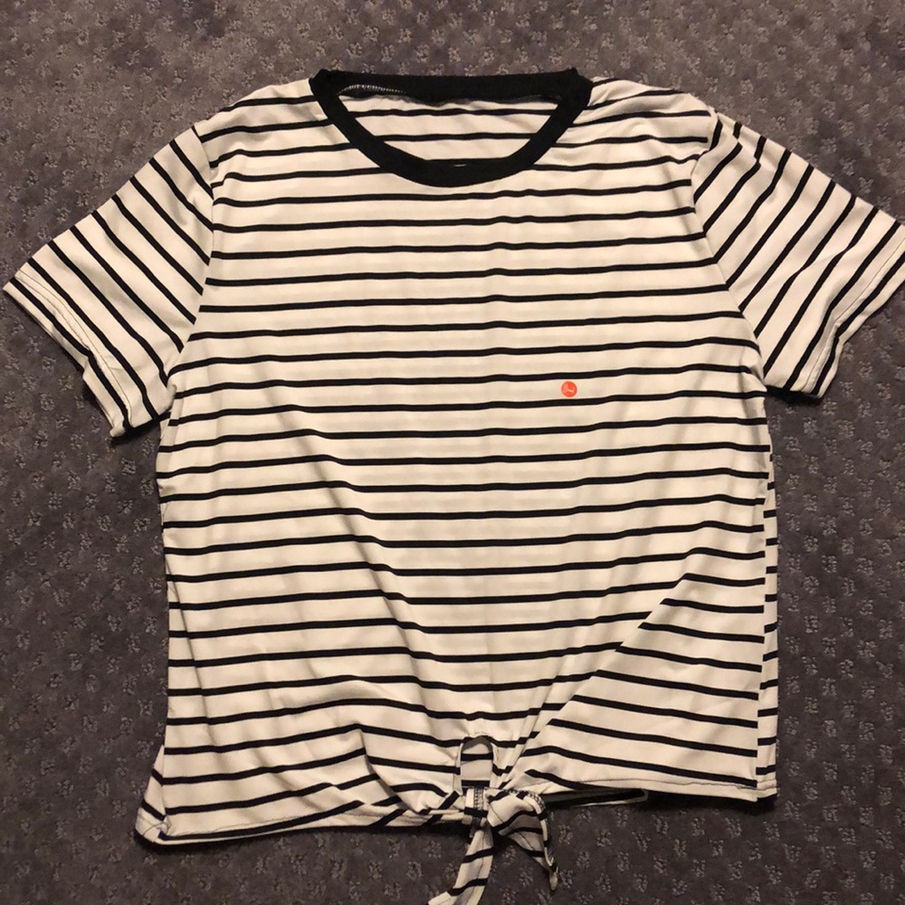 Striped Shirt with front tie